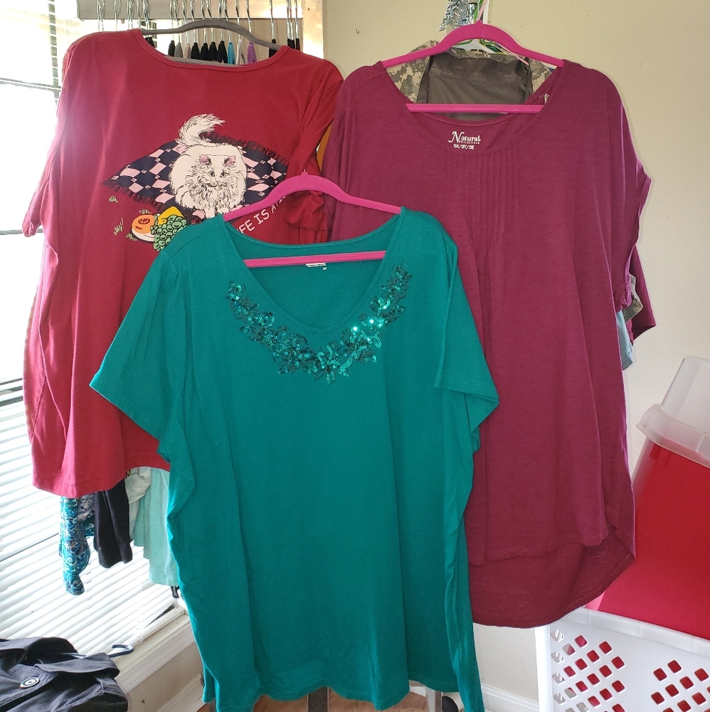 Lot of 3X plus women's short sleeve tops